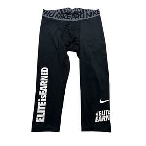 Nike Pro Tights Mens size medium black Dri Fit Training Compression Pants Base